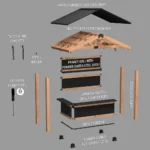 Backyard Discovery 9X6 Palisade Cedar & Steel Outdoor Bar - Image 13