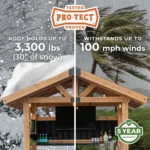 Backyard Discovery 9X6 Palisade Cedar & Steel Outdoor Bar - Image 3