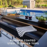 Backyard Discovery 9X6 Palisade Cedar & Steel Outdoor Bar - Image 6