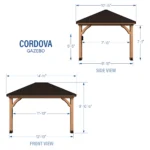 Backyard Discovery Cordova 14×10 Cedar Gazebo - Image 2