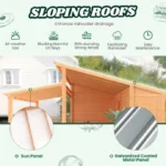 AECOJOY 20′ × 12.5′ Outdoor Wooden Gazebo with Storage Room - Image 6