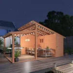 AECOJOY 20′ × 12.5′ Outdoor Wooden Gazebo with Storage Room - Image 8