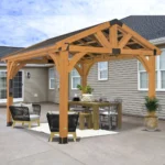 Backyard Discovery Arlington 12×12 Gazebo with Electric – Lt Brown