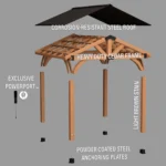 Backyard Discovery Arlington 12×12 Gazebo with Electric – Lt Brown - Image 11