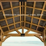 Backyard Discovery Arlington 12×12 Gazebo with Electric – Lt Brown - Image 7