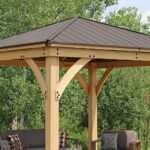Yardistry Meridian 12×12 Cedar Gazebo with Aluminum Roof - Image 5