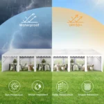 Heavy Duty Party Tent Wedding Event Shelter with Removable Sidewalls 20FT x 40FT - Image 5