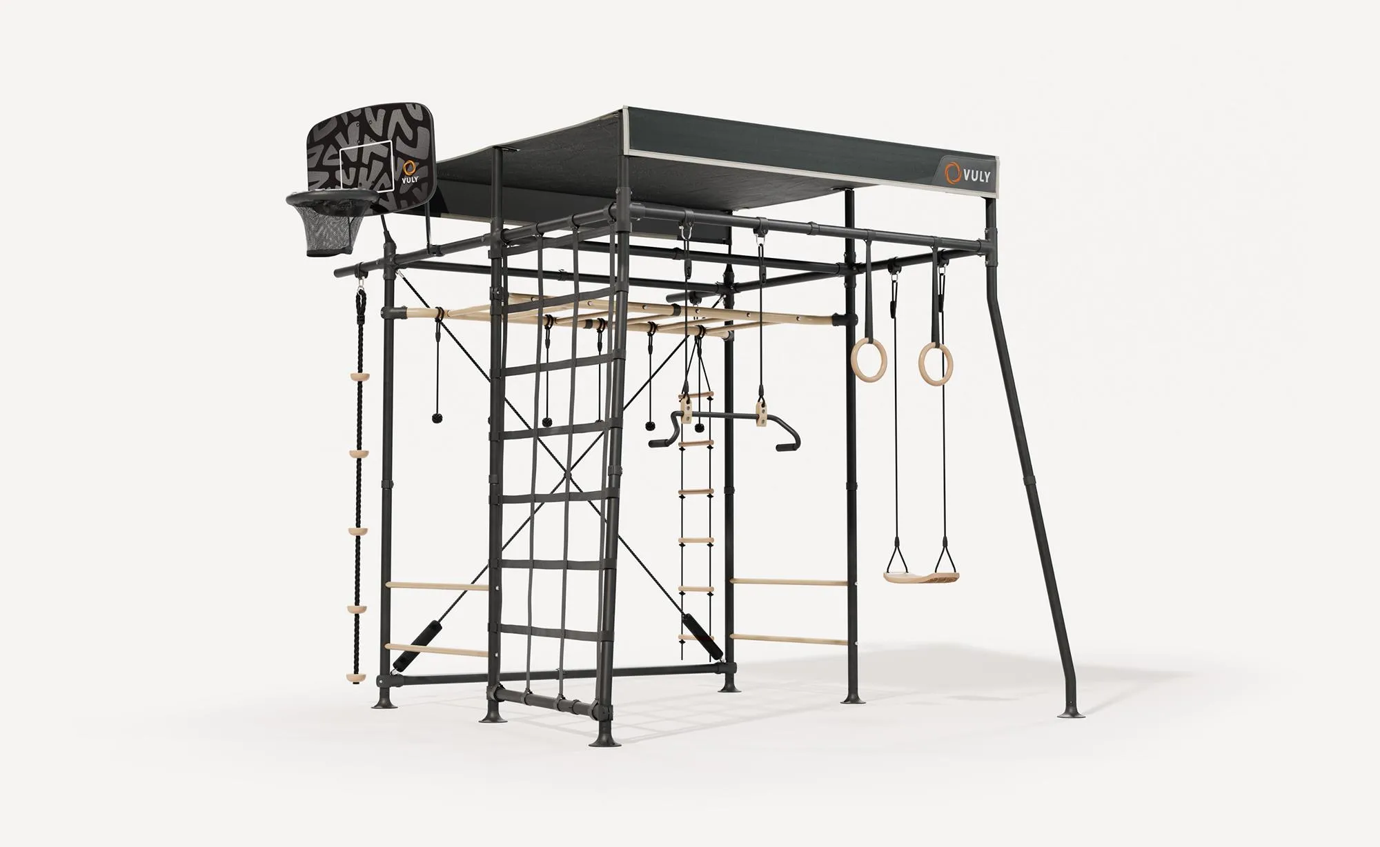 p49-i0.webp Vuly Small Quest 2.1 Monkey Bars with Instant-Dry Mesh and Shade Roof - Image 1