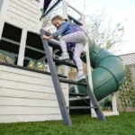 Wrangler Way Wooden Swing Set / Playset with Playhouse, 2 Slides and 3 Swings - Image 6