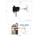Backyard Discovery Mystic Tower Multi-Level Cedar Swing Set with Hidden Climbing Tower - Image 2