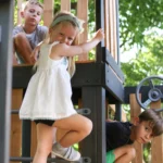 Backyard Discovery Mystic Tower Multi-Level Cedar Swing Set with Hidden Climbing Tower - Image 14