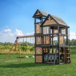 Backyard Discovery Mystic Tower Multi-Level Cedar Swing Set with Hidden Climbing Tower - Image 15