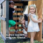 Backyard Discovery Mystic Tower Multi-Level Cedar Swing Set with Hidden Climbing Tower - Image 5