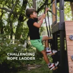 Backyard Discovery Mystic Tower Multi-Level Cedar Swing Set with Hidden Climbing Tower - Image 7