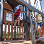 Backyard Discovery Mystic Tower Multi-Level Cedar Swing Set with Hidden Climbing Tower - Image 9
