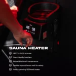 The Pod Company Sauna Pod 2.0 Portable 185°F Dry Heat Sauna with Natural Cotton and Red Light - Image 11