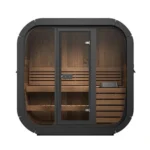 SaunaLife 3-Person CL4G Cube-Series Outdoor Home Sauna - Image 2