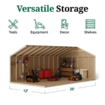 Home shed Little Cottage Co Value Gable Wood Shed Kit Blaze 32 In. - Image 4