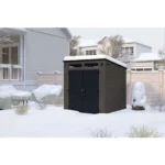 Suncast Modernist 7 ft. x 7 ft. Resin Vertical Pent Storage Shed with Floor Kit - Image 2