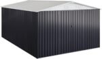Patiowell 10 ft. W x 12 ft. D Size Upgrade Metal Storage Shed (119 sq. ft.) - Image 5