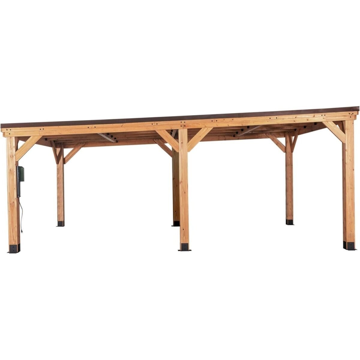 welt-product-292-image-1.jpg Backyard Discovery Kingsport 20′ x 20′ Cedar Wood Carport with Steel Roof - Image 1