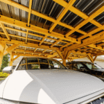 Backyard Discovery Kingsport 20′ x 20′ Cedar Wood Carport with Steel Roof - Image 5