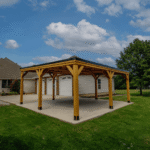 Backyard Discovery Kingsport 20′ x 20′ Cedar Wood Carport with Steel Roof - Image 6