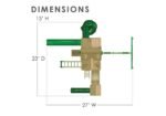 Gorilla Playsets Empire Extreme Wooden Swing Set with Monkey Bars, Clatter Bridge, Tower, and 3 Slides - Image 3