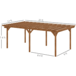 Outsunny 12′ x 20′ DIY Deck Outdoor Wood Pergola - Image 4