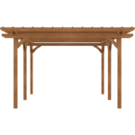 Outsunny 12′ x 20′ DIY Deck Outdoor Wood Pergola - Image 7