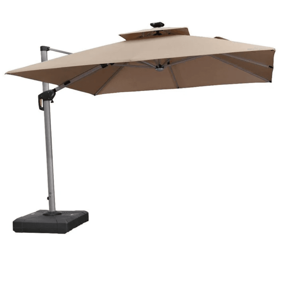 welt-product-305-image-1.png PURPLE LEAF Double Top Deluxe Solar Powered LED Square Patio Umbrella - Image 1