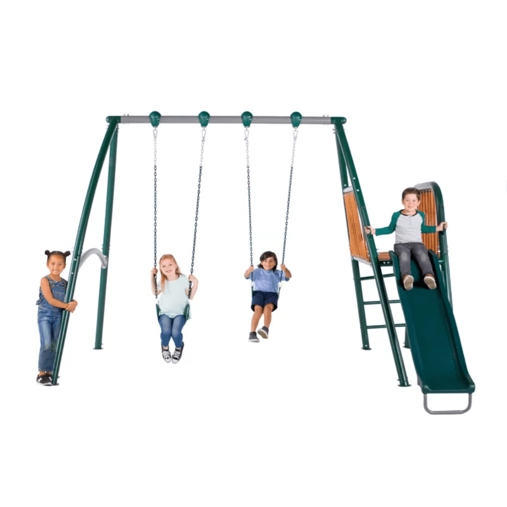 welt-product-64-image-1.png Sportspower Alta Oaks 10′ Heavy Duty Swing Set with Lifetime Warranty on 6′ Double Wall Slide - Image 1