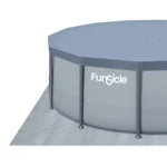 Funsicle Oasis Above Ground Metal Frame Swimming Pool Set – with FB1200S AutoSkimmer Pump, Ladder, Cover, Cloth & Deluxe Maint. Kit, 14′ x 48″, Round, Gray - Image 8