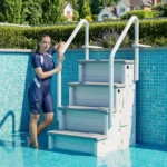 BETISEF Pool Ladder Above Ground, Heavy Duty 4Step Pool Ladder with Dual Handrails and Nonslip Steps, 500 LBS Load Capacity, for 46-58 Inch