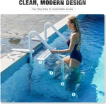 BETISEF Pool Ladder Above Ground, Heavy Duty 4Step Pool Ladder with Dual Handrails and Nonslip Steps, 500 LBS Load Capacity, for 46-58 Inch - Image 5