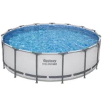 Bestway Steel Pro MAX 15′ x 48″ Prismatic Stone Pool Set| Durable Construction, Easy Assembly, and All-Inclusive Accessories – above ground pool set with filter pump, ladder, and pool cover - Image 10