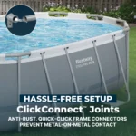Bestway Steel Pro MAX 14 ft x 8 ft 2 in x 39.5 In, Oval Above Ground Pool Set, Outdoor Frame Swimming Pool - Image 8