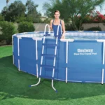 Bestway Steel Pro MAX 15′ x 48″ Round Above Ground Swimming Pool & Pool Ladder - Image 9