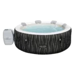 Bestway SaluSpa Hollywood Luxe 4-6 Person Inflatable Hot Tub, Round Energy-Efficient Spa, 77″ x 26″