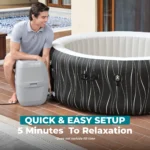 Bestway SaluSpa Hollywood Luxe 4-6 Person Inflatable Hot Tub, Round Energy-Efficient Spa, 77″ x 26″ - Image 8