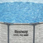 Bestway: Steel Pro MAX – 16′ x 48″, Grey -Round Above Ground Swimming Pool Set, ClickConnect Frame, Tritech, Filter Pump-Ladder-Cover, 5145 Gal Water - Image 9