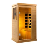 HomeMiYN Far Infrared Wood Sauna Box ,traditional Sauna Room Indoor Home Spa Low-emf Dry Saunas Single Person Spa Canada Hemlock,nature