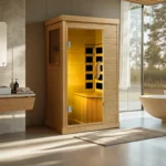 HomeMiYN Far Infrared Wood Sauna Box ,traditional Sauna Room Indoor Home Spa Low-emf Dry Saunas Single Person Spa Canada Hemlock,nature - Image 3