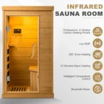 HomeMiYN Far Infrared Wood Sauna Box ,traditional Sauna Room Indoor Home Spa Low-emf Dry Saunas Single Person Spa Canada Hemlock,nature - Image 9