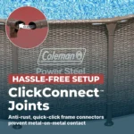 Coleman Power Steel 18 ft. x 48 in. Round Metal Frame Above Ground Pool Set - Image 5