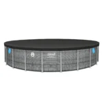 Coleman Power Steel 22’x52” Metal Frame Above Ground Pool w/ Pump, Ladder, & Cover, Gray - Image 3
