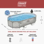 Coleman Power Steel 16′ x 10′ x 42″ Oval Above Ground Pool Set - Image 2