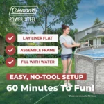 Coleman Power Steel 16′ x 10′ x 42″ Oval Above Ground Pool Set - Image 4
